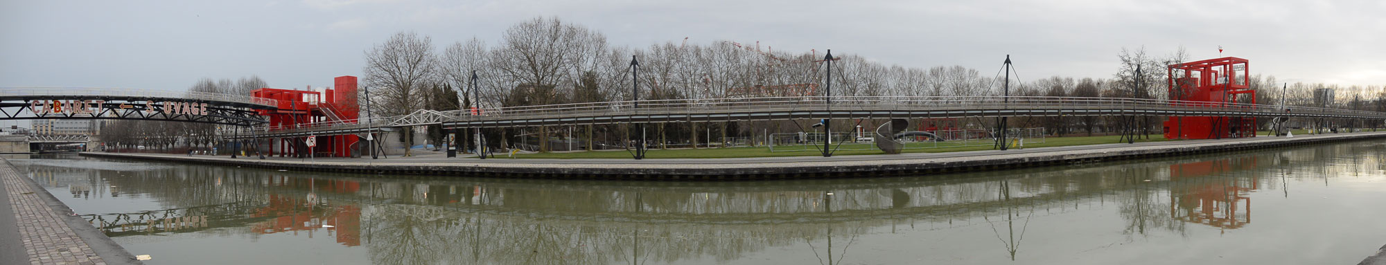Photo panoramique prise avec le Nikon 1 AW1 : Canal de l'Ourcq, Paris 01 2014. Ph. Moctar KANE.