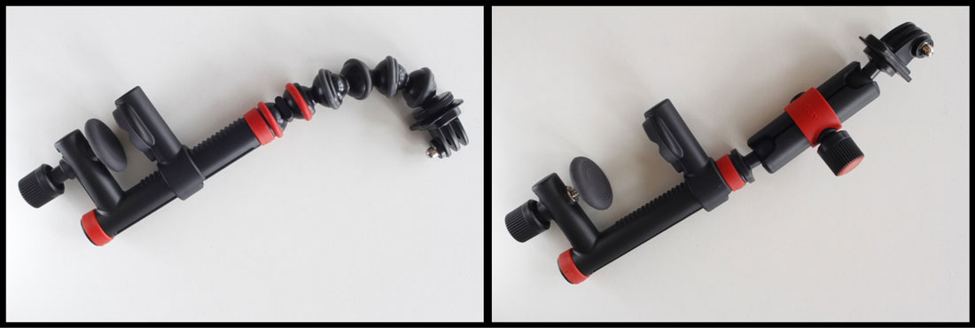 Les Joby Action Clamp & Gorillapod Arm et Action Clamp & Locking Arm. Ph. Moctar KANE.