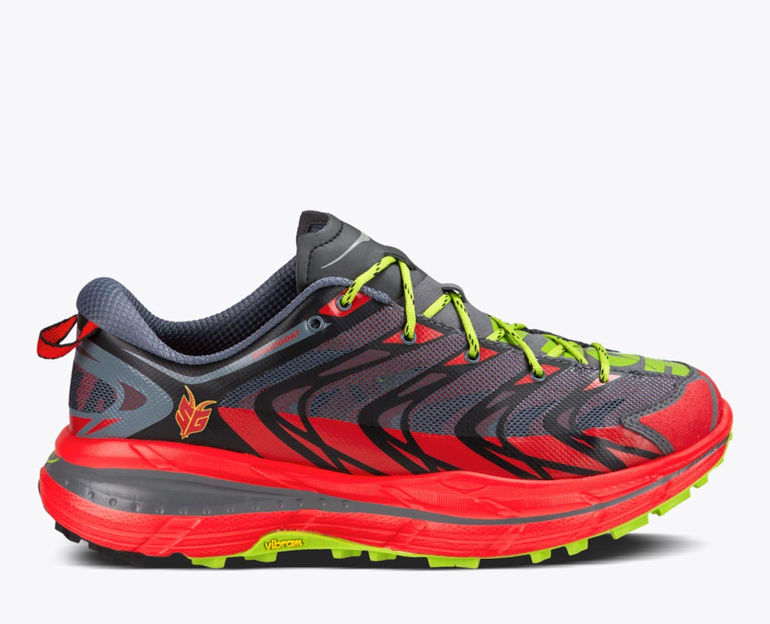 Les chaussures de trail Hoka One One Speedgoat.