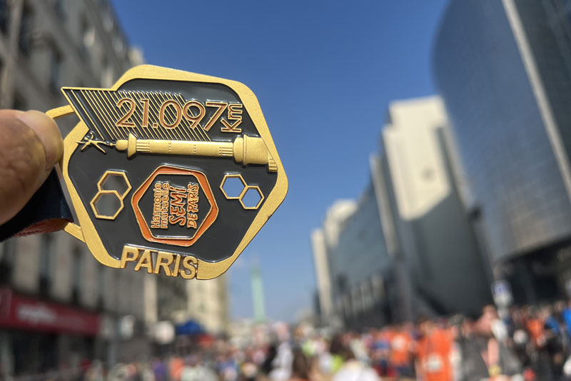 Semi-marathon de Paris, la médaille, 06 03 2022, Ph. Moctar KANE.